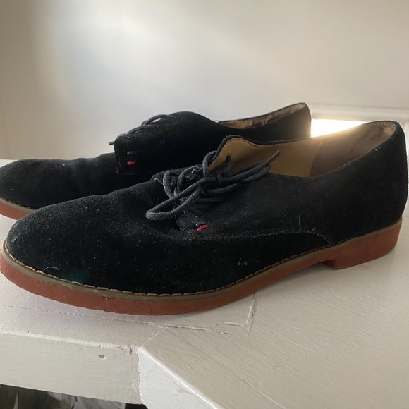 Tommy Hilfiger Honeybee Black Oxford Flat Sz 8M - Picture 5 of 9